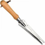 Outil gouge de dsherbage en acier inoxydable avec poigne en bois, dsherbeur manuel pour jardin dsherbage ...