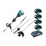 Outil multifonctions 2x18v dux60 + taille haies + perche �lagueuse + d�broussailleuse + 4 batt 5ah makita ...