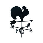 Girouette coq en fer forg grand modle
