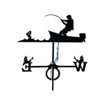 Outils et nature - girouette pêcheur sur son bateau en fer forgé grand modèle Outils et nature - girouette pêcheur sur son bateau en fer forgé grand modèle