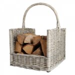 Outils et nature - panier � b�ches gris c�rus�