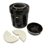 Outils et nature - pot  choucroute avec pierres lacto - fermentation 5l marron
