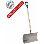 Outils perrin - poussoir  neige gratte large aluminium 75 cm manche poigne yd, pour le dneigement