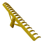 R�teau fibre jaune a bunker 16 dents courbes sans manche - outils perrin