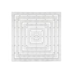 Caillebotis / clayette de douche plateforme 57 x 57 cm