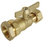 Outile - vanne / robinet laiton avant ou aprs compteur pe 25 - 3 / 4 pn25