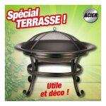 Outiror - brasero rond de jardin. hauteur 59cm x diamtre 75cm