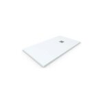 Outletaseo - receveur de douche en rsine extra - plat  - antidrapant, texture ardoise - ?120x80 cm, ...