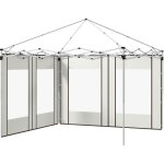 Outsunny - lot de 2 panneaux latraux barnum tonnelle 6x3 m ou 3x3 m fentres oxford blanc