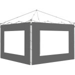 Lot de 2 panneaux latéraux barnum tonnelle 6x3 m ou 3x3 m oxford gris Lot de 2 panneaux latéraux barnum tonnelle 6x3 m ou 3x3 m oxford gris