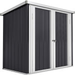 Outsunny abri de jardin - cabane de jardin 1, 26 m� - cabanon rangement outils 2 portes verrouillables ...