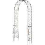 Outsunny - arche de jardin arche à rosiers style fer forgé dim. 120l x 30l x 226h cm métal époxy noir ... Outsunny - arche de jardin arche à rosiers style fer forgé dim. 120l x 30l x 226h cm métal époxy noir ...