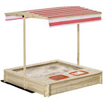 Outsunny - bac à sable bois carré dim. 1, 18l x 1, 18l x 1, 18h m - hauteur, inclinaison toit réglables, ... Outsunny - bac à sable bois carré dim. 1, 18l x 1, 18l x 1, 18h m - hauteur, inclinaison toit réglables, ...