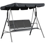 Balancelle de jardin 3 places grand confort toit imperm�abilis� inclinaison r�glable assise et dossier ...