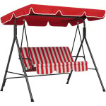 Balancelle de jardin 3 places toit inclinaison r�glable coussins assise et dossier 1, 72l x 1, 1l x 1, ...