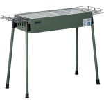 Outsunny - barbecue à charbon portable - 2 grilles, 2 paniers latéraux - dim. 77l x 30l x 70h cm - acier ... Outsunny - barbecue à charbon portable - 2 grilles, 2 paniers latéraux - dim. 77l x 30l x 70h cm - acier ...
