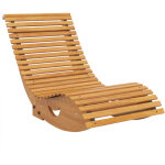 Chaise � bascule rocking chair de jardin lattes bois de sapin pr� - huil�
