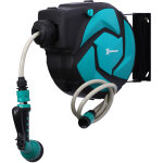 D�vidoir mural enrouleur automatique pivotant 180� tuyau 10 + 1 m avec lance arrosage support mural int�gr� ...