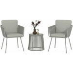 Outsunny - ensemble salon de jardin 3 pièces style colonial 2 fauteuils avec coussins + table basse résine ... Outsunny - ensemble salon de jardin 3 pièces style colonial 2 fauteuils avec coussins + table basse résine ...