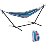Hamac de jardin avec support en m�tal �poxy hamac sur pied 1 place charge max. 120 kg sac transport multicolor ...