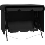 Housse de protection balancelle de jardin bche tanche dim. 2, 15l x 1, 55l x 1, 5h m pe noir