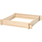 Jardini�re carr� potager bois dim. 100 x 100 x 16 cm sapin pr� - huil�