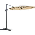 Parasol d�port� octogonal inclinable rotatif 360� manivelle pi�tement acier m�t alu. dim. � 2, 95 x 2, ...