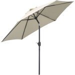 Parasol inclinable de jardin balcon terrasse manivelle toile polyester imperm�abilis�e haute densit� ...