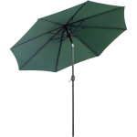 Parasol en m�tal rond polyester 180g / m� manivelle inclinable � 3 x 2, 45 m vert