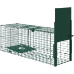 Outsunny - pi�ge de capture pour petits animaux type lapin rat - entr�e, poign�e - dim. 80l x 25l x 30h ...