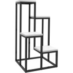 Outsunny - porte - plantes style industriel 4 �tag�res - dim. 34l x 34l x 66h cm - m�tal sapin blanc