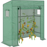 Outsunny - serre de jardin murale serre adoss�e porte 2 fen�tres