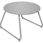 Table basse de jardin ronde  60 cm mtal poxy gris