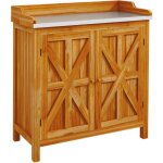 Table de rempotage armoire de jardin 2 en 1 bois sapin acier