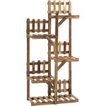 Outsunny - tag�re � fleurs en bois - porte plante bois 6 tablettes - dim. 98l x 28l x 96, 5h cm - bois ...