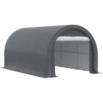 Tente garage carport dim. 5l x 3l x 2, 4h m acier galvanis� robuste pe haute densit� 190 g / m� imperm�able ...
