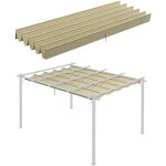 Toile de rechange pour pergola rtractable 4 x 3 m polyester haute densit 180 g / m impermabilis ...