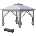 Tonnelle barnum automatique pop - up dim. 3, 3l x 3, 3l x 2, 88h m moustiquaires sac transport mtal ...