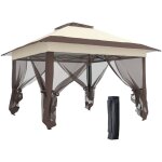 Tonnelle barnum de jardin pop - up pliant 3, 64l x 3, 64l x 2, 98h m acier polyester moustiquaires + ...