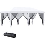 Tonnelle barnum pliant style colonial dim. 5, 85l x 2, 95l x 2, 7h m 6 moustiquaires sac de transport ...