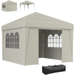 Tonnelle barnum pop - up 3 x 3 x 2, 75 m anti - uv 30 + sac transport et lestage inclus blanc
