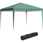 Tonnelle barnum de jardin pliant anti - uv + sac de transport acier oxford 3 x 3 x 2, 55 m vert