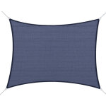 Outsunny - voile d'ombrage toile solaire rectangulaire 6l x 4l m hdpe bleu