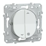 Schneider electric - ovalis - interrupteur 2 boutons pour volet roulant - 6ax - antibact�rien (s300208) ...