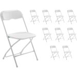Rekkem - lot de 10 chaises pliantes