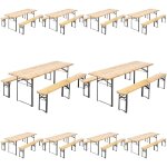 Mob event pro - lot de 10 set brasserie table et banc 220 cm