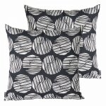 Lot de 2 coussins carrs polyester maasai 45x45x8 cm
