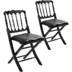 Mob event pro - chaises pliantes noires en bois