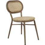 Oviala - chaise de terrasse en aluminium et rotin synthétique Oviala - chaise de terrasse en aluminium et rotin synthétique