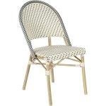 Oviala - chaise de terrasse bistrot parisien en aluminium et rotin gris Oviala - chaise de terrasse bistrot parisien en aluminium et rotin gris